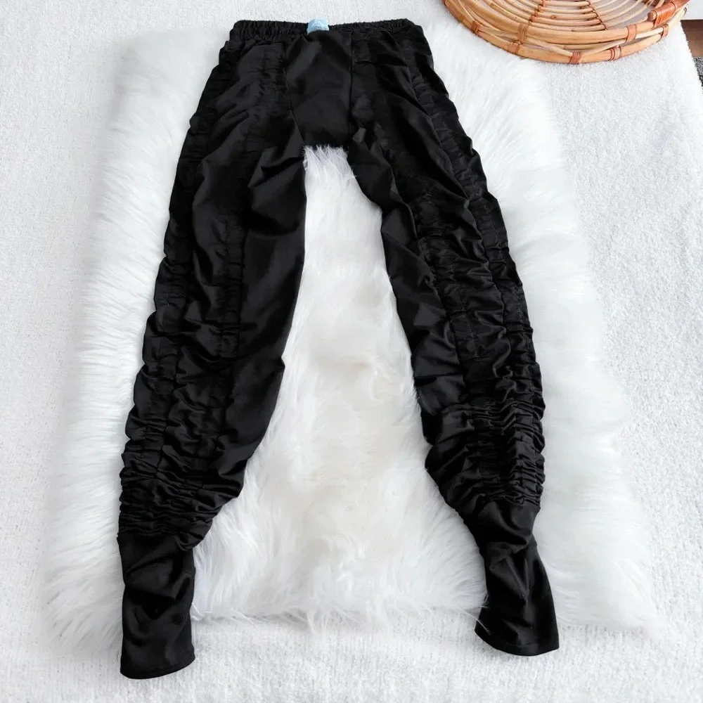 AGOGIE Wearable Resistance Band +20 Pants Black Leggings Drawstrings Women's L
